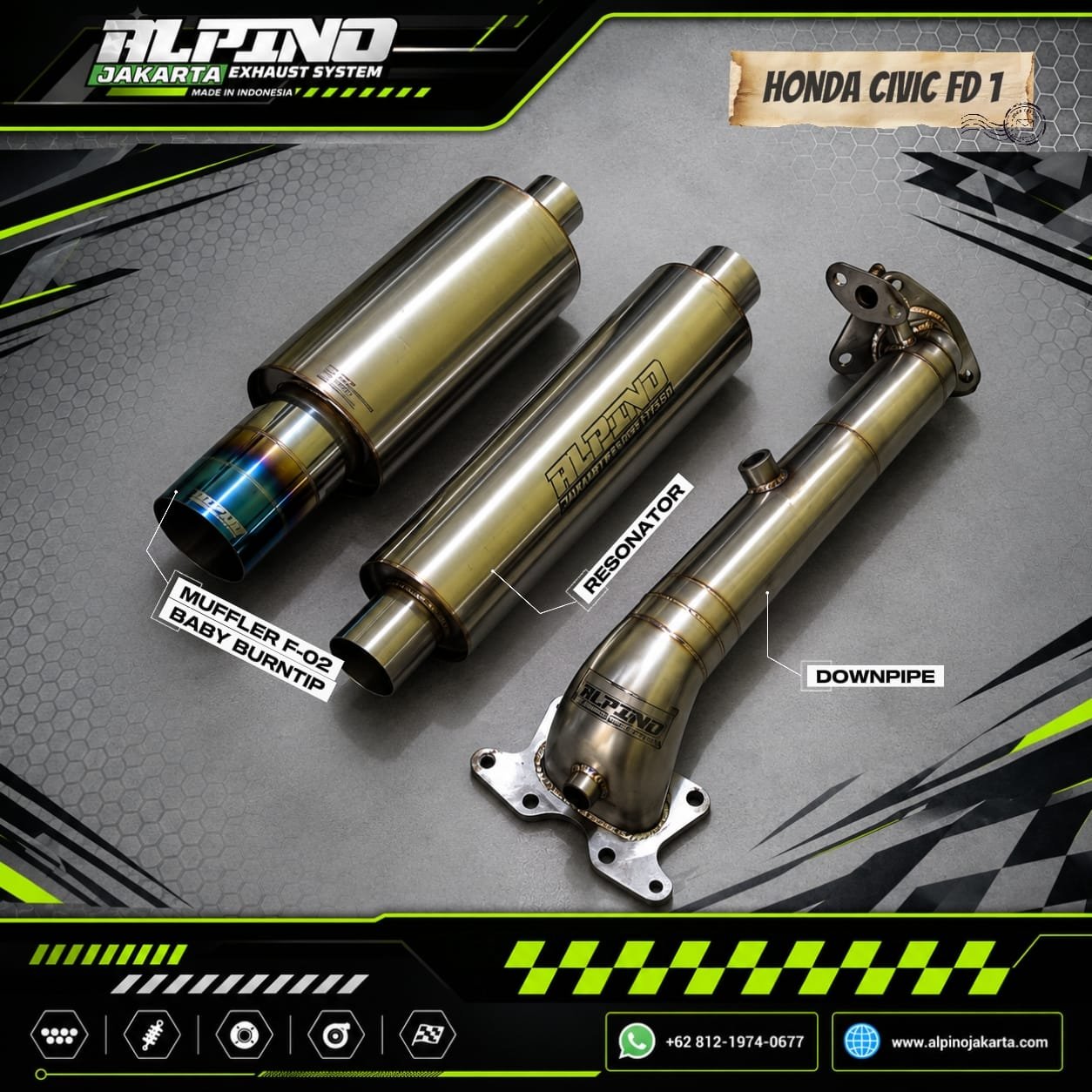 Knalpot CIVIC fd1
